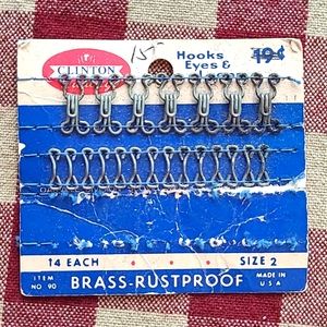 Hook Eyes & Loops Vintage Sewing Card